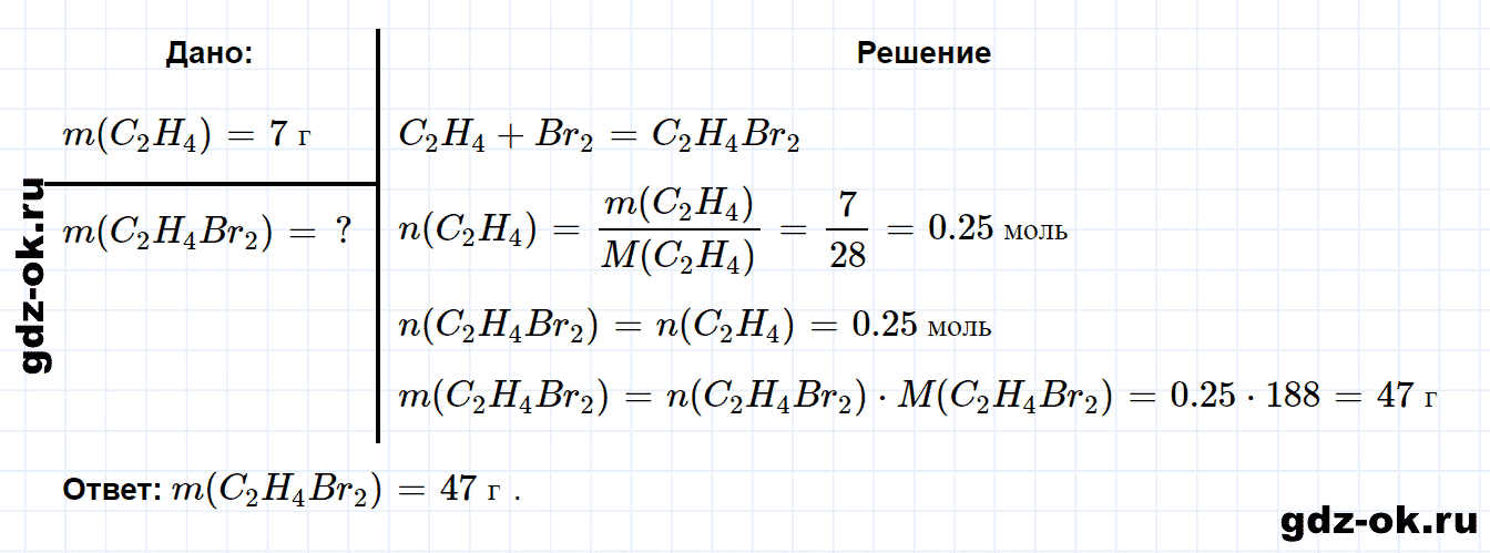 Задание номер 7 к параграфу 11 из ГДЗ по химии 10 класс Рудзитис, Фельдман