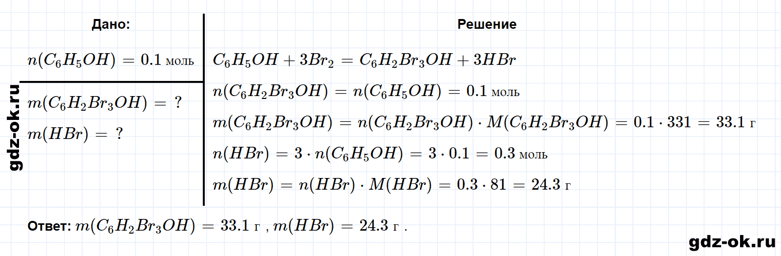Задание номер 7 к параграфу 22 из ГДЗ по химии 10 класс Рудзитис, Фельдман