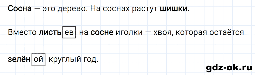 Упражнение 1 страница 13 урок 99 из ГДЗ к рабочей тетради часть 2 пишем грамотно по русскому языку 2 класс Кузнецова