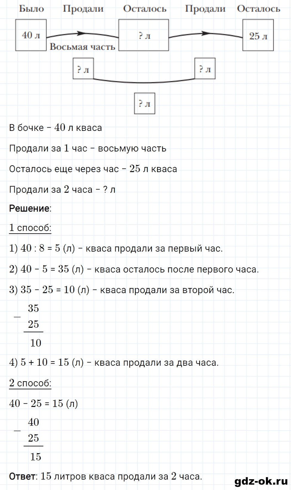 Задание номер 5 со страницы 55 часть 1 из ГДЗ по математике 3 класс Рудницкая, Юдачева
