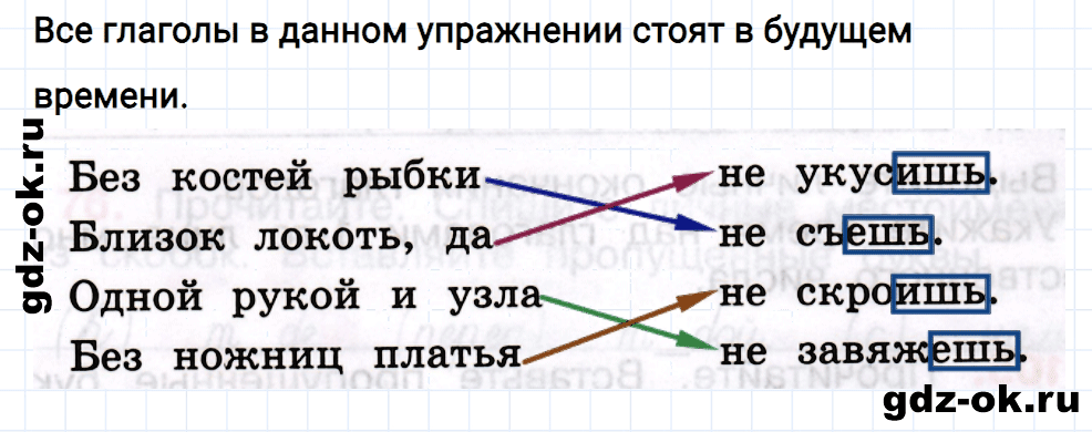 Упражнение номер 107 страница 48 из ГДЗ к рабочей тетради часть 2 по русскому языку 4 класс Канакина