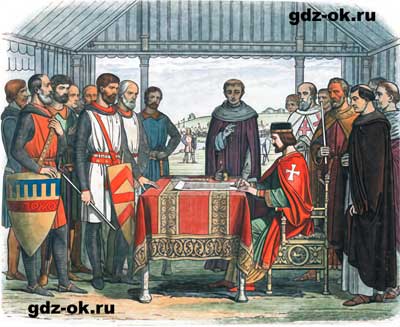 ГДЗ, ответ на вопрос к иллюстрации параграф 11-12 стр. 114 история средних веков 6 класс Мединский, Чубарьян 2025