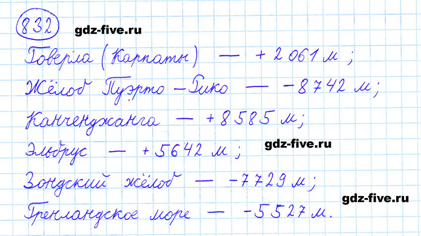 Задание номер 832 из ГДЗ по математике 6 класс Мерзляк, Полонский, Якир