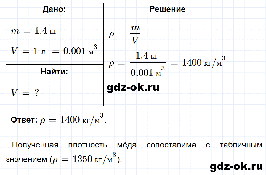 ГДЗ задание 1 параграф 23 из учебника по физике 7 класс Перышкин 2013-2019