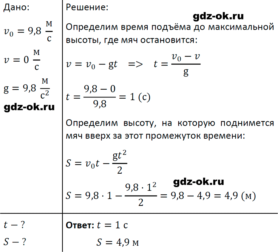 ГДЗ, решение упр. 14 номер 6 из учебника по физике 9 класс Перышкин, Гутник 2023-2025